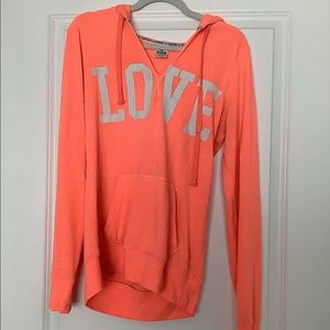PINK Victoria’s Secret orange hoodie size medium